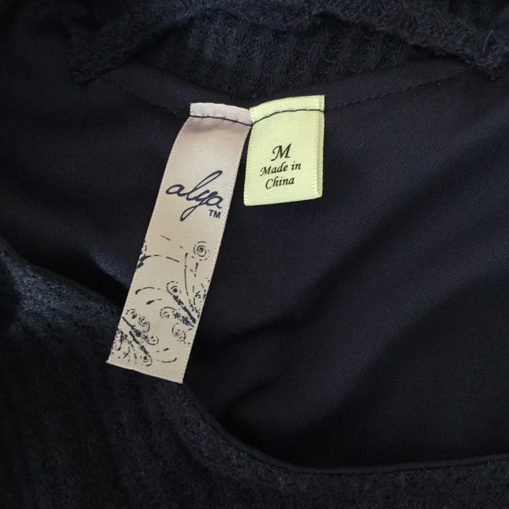 Alya Long Sleeve V-Back Dress Navy Blue Medium
